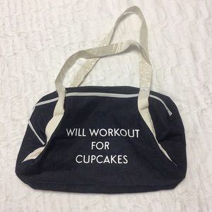 Will Workout for Cupcakes duffle bag